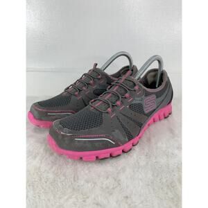 Skechers Flex Women's Slip-On Sneakers Gray/Pink Size 9 22142